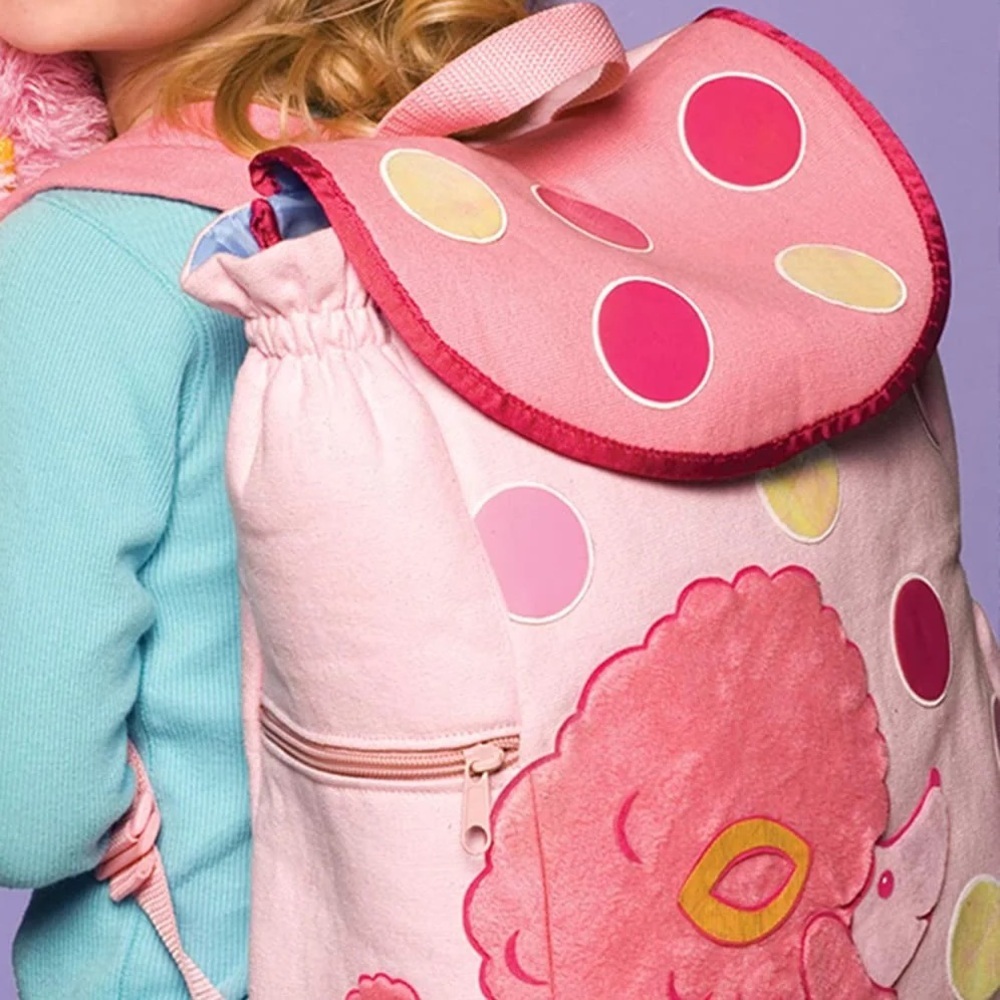 Pink Girls Poodle Theme 14” Backpack YOTTOY ‘Poodlena Go-Go backpack’